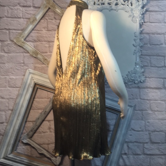 NWT show me your mumu Choker Friday Gold Dress - Picture 6 of 8